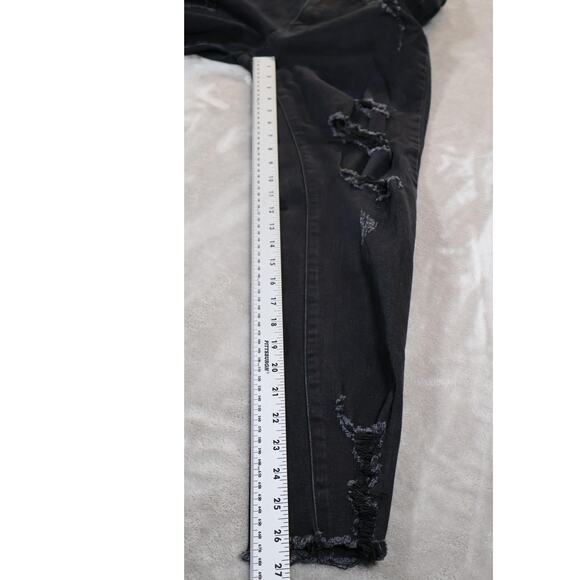 KanCan Jeans Womens 7 27 Black Distressed Ripped Denim Skinny Stretch KC5052BK - Picture 8 of 11